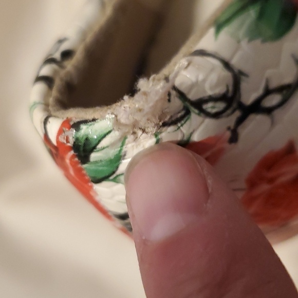 Show Story Skull and Roses Print Bone Platform Stiletto's SZ 36 - Picture 8 of 8